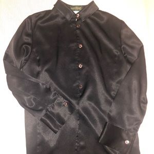 Black silk shirt